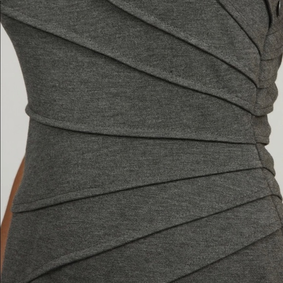 London Times Gray Cap Sleeve Dress - Picture 3 of 9